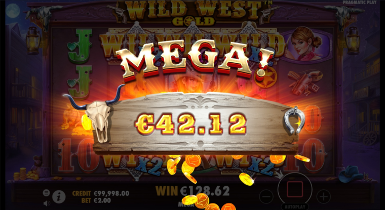 Мегавыигрыш в слоте Wild West Gold
